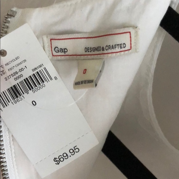 Gap white dress- size 0- NEW WITH TAGS - Picture 3 of 4
